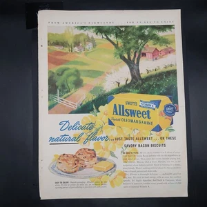 Swift Allsweet Oleomargarine Magazine Advertisement 1940s Food Beverage Vintage - Picture 1 of 4