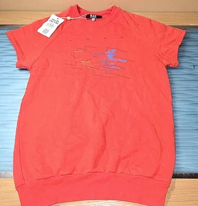 T-shirt RAF by Raf Simons rossa grafica SC03 taglia media - Foto 1 di 7