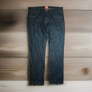 Pantalones de mezclilla Obey Propaganda para hombre 34x32 azul marino vintage Y2K pierna recta calce regular - Imagen 1 de 16