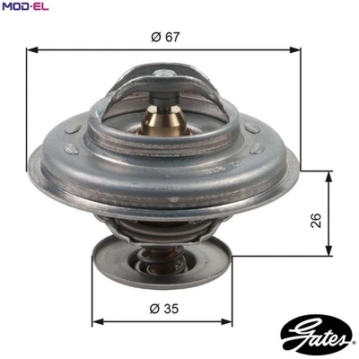 THERMOSTAT COOLANT TH11687G1 FOR VOLVO 760/Rural/Break/Kombi 960 740/Combi 2.0L - Image 1 of 4