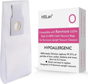 NIB! 5 Pack 53294 Style O HEPA Cloth Vacuum Bags For Kenmore Upright Vacuum - Foto 1 di 3