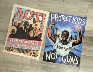 Original MARSCH FÜR UNSER LEBEN Protestplakate Set 2-seitig Grafik, 2 Poster - Bild 1 von 5