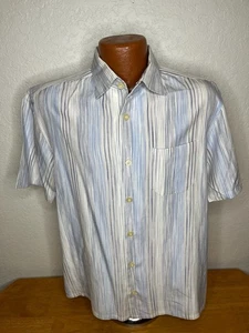 Camisa Para Hombre Tommy Bahama Relax S/S Botón Frontal Mediana M | Rayas | Tencell - Imagen 1 de 5
