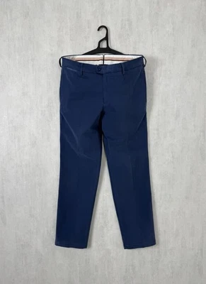 Pantalón Loro Piana Azul Algodón Pantalones Con Gamuza Piel de Cabra Detalles Talla 48 Foto 1 de 4
