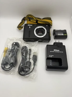 Nikon 1 V1 Black 10.1MP Mirrorless Digital SLR Camera Body Only From Japan Used - Image 1 of 4