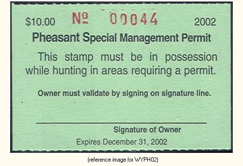 D2K Wyoming Pheasant Mgmt 2002 $10.00 (green) - Image 1 of 1