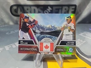 2024 Bowman Chrome #II-18 Bo Naylor / Myles Naylor International Impact - Bild 1 von 2