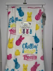 Peeps Plush Throw "Chillin With My Peeps" Easter 50 x 60 Brand New with Tags - Picture 1 of 6