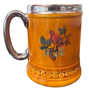 Vintage Lord Nelson Pottery Tankard Mug Beer Stein Brown Bird Hunter Rustic - Picture 1 of 13