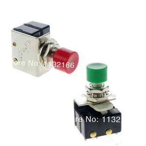 2pcs Interruttore a pulsante momentaneo SPST attacco 8mm rosso/verde con 2 microinterruttori - Foto 1 di 3