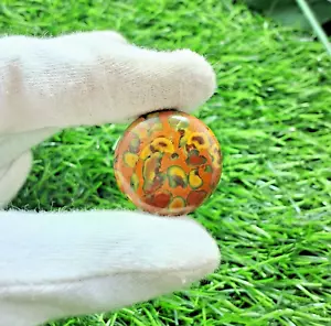 Natural Fruit Jasper Cabochon, Loose Gemstone Round Shape ,For Making Jewellery. - Picture 1 of 5