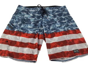 Bañador Pelágico Para Hombres 40 Piel de Tiburón EE. UU. Boardshorts Playa Surf Entrepierna 10.5" - Imagen 1 de 7