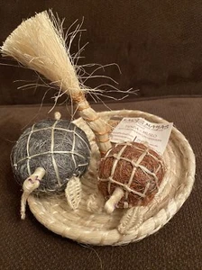 Mexican Boho Decorations Turtles Artisanal Handmade Henequen Agave Fiber Cancun - Picture 1 of 12