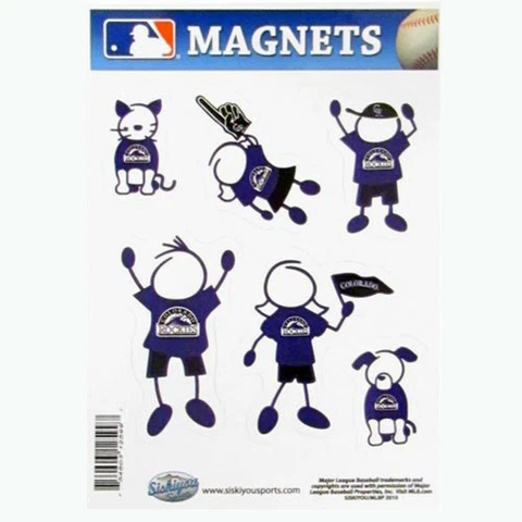 Colorado Rockies Family Magnet Set (NEW) MLB Auto Car Stickers Emblems 6 Pack Cover