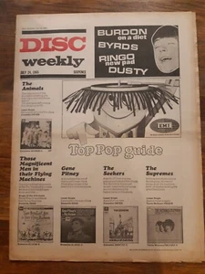 Disc Weekly Newspaper July 24th 1965 The Animal's  - Picture 1 of 2