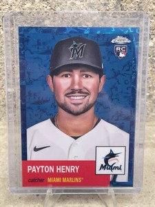 2022 Topps Chrome Platinum PAYTON HENRY RC Toile White/Blue Refractor #/199