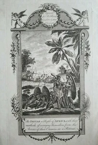 Jaggas, Popolo Africano, Guerra, Ritirata// Acquaforte Originale Middleton 1790  - Imagen 1 de 3