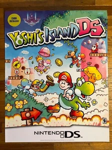 🔥 Yoshi’s Island DS Nintendo DS Vintage Video Game PROMO Poster NEW! Mario 🔥 - Picture 1 of 1