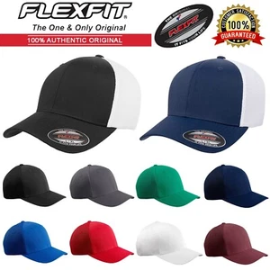 NEW Original Flexfit Adult Baseball Fitted Hat Ultrafibre and Airmesh Cap 6533 - Picture 1 of 11
