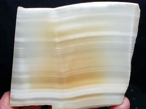 Banded Honey Onyx rough slab from California (4.9 oz.) - Picture 1 of 4