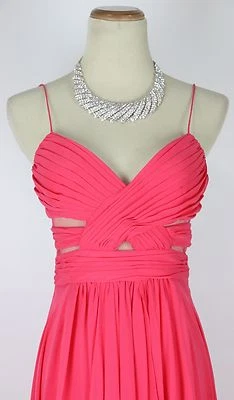 NWT Hailey Logan $120 Evening Prom Formal Long Geranium Dress size 5 Cruise NEW - Image 1 of 4