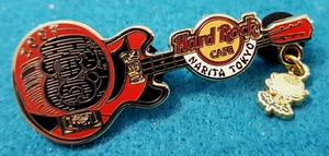 NARITA TOKYO TOUR SERIES #3 GUITAR CHINESE LANTERN DANGLE Hard Rock Cafe PIN LE - Picture 1 of 1