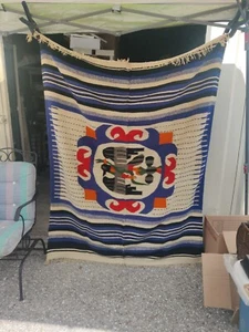 Fine 70" x 50" Navajo Snake & Eagle Wool Rug Ex Cond! Vintage  - Picture 1 of 5