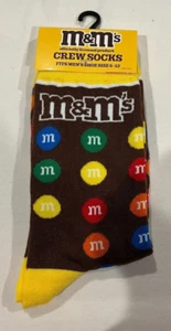 NUOVO ~ LICENZA UFFICIALE ~ M&M's ~ CREW SOCKS ~ ADATTO A SCARPE DA UOMO TAGLIA 6-12 - Foto 1 di 2