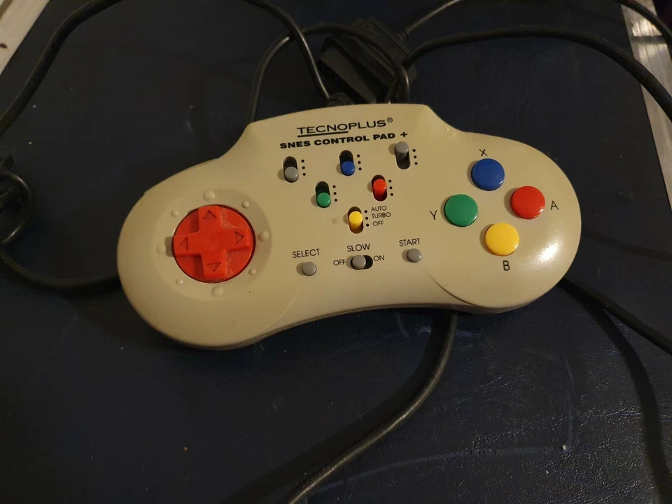 SUPER NINTENDO SNES TECNOPLUS CONTROL PAD PLUS CONTROLLER AUTO FIRE ETC - Image 1 of 1