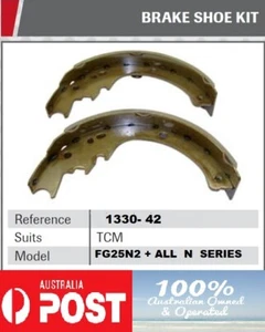 TMC FORKLIFT - FG25N2 - BRAKE SHOE KIT - 2X SHOES - SIZE 310X60 - Picture 1 of 4