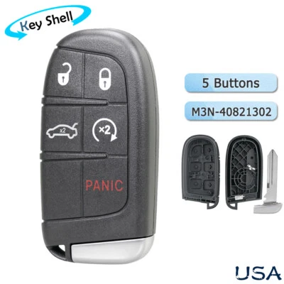 Para Dodge Challenger Charger 2015-2021 Mando a distancia Llavero Carcasa Estuche M3N40821302 Foto 1 de 4