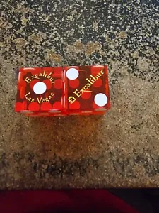 EXCALIBUR (RARE) LAS VEGAS CASINO DICE NON MATCHING#'S - Picture 1 of 1