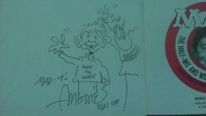 Sergio Aragones handsignierte & signierte Skizze in "Mad Half-Wit and Wisdom Book" - Bild 1 von 8