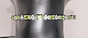 Vintage Peridot und 9,25 Silber Armband - Bild 1 von 4