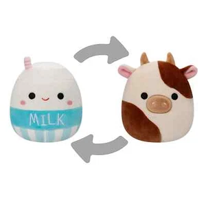 Squishmallows Kuh Ronnie Melly Milk Flip A Mallow Kellytoy Plüschtier 8 Zoll - 2 in 1 Spielzeug - Bild 1 von 15