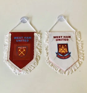 WestHam United Mini Flag / Pennant (12cm x15cm) Great For Car / Home /Office Use - Picture 1 of 3