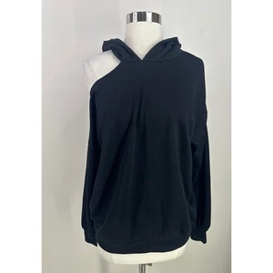 Sudadera con capucha de hombro frío para mujer Superdown de algodón manga larga talla S - Imagen 1 de 9
