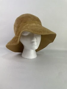 Vintage Woman's Tan Felt Fur Hat Martelle West Germany Filene's - Picture 1 of 8