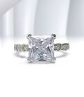 2 Ct Princess Cut Simulated Diamond Solitaire Women's Ring 14k White Gold Plated