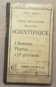 Ancien Livre Scolaire Paul Bert enseignement scientifique homme animaux végétaux