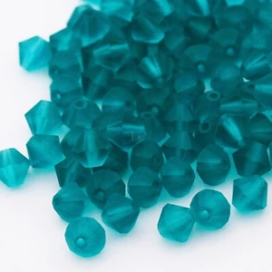 Preciosa Bicones Blue Zircon Matte 3mm, 4mm, 6mm Crystal Bicones - Picture 1 of 1