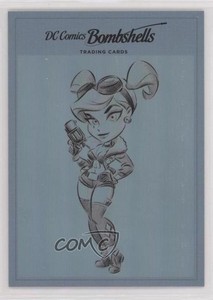 2017 Cryptozoic DC Bombshells Sketch Set Rainbow Foil Harley Quinn #V5 4et