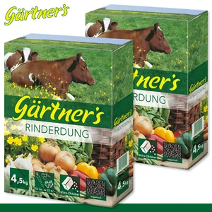 Gärtner’s 2 x 4,5 kg Rinderdung Bio Langzeitwirkung Nährstoffe Wachstum Pflege - Bild 1 von 1