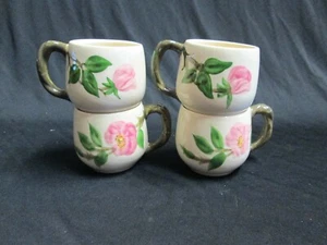 Set 4 Franciscan Desert Rose Vintage Small Coffee Cups or Mugs 2 7/8" tall - Picture 1 of 5