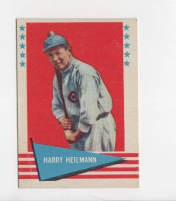 HARRY HEILMANN 1961 FLEER BASEBALL GREATS VINTAGE CARD #42 DETROIT TIGERS HOF - Image 1 of 2
