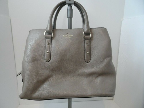 Borsa a tracolla Kate Spade beige marrone in pelle con ciottoli borsa a mano 11 5" x 9" x 5 25"