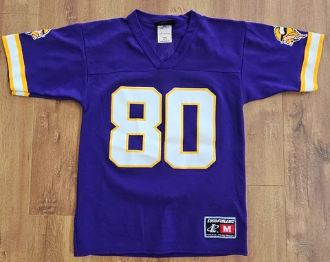 Vintage Minnesota Vikings #80 Cris Carter NFL Football Jersey Youth Medium Skol Cover