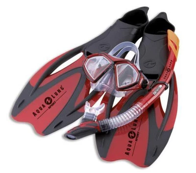 Aqualung Tauchset Proflex X rot Gr. 38-46 Maske, Flossen, Schnorchel