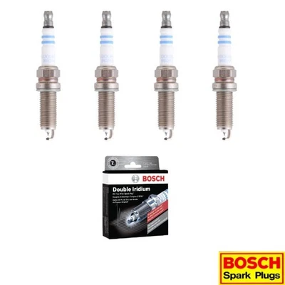 New Set of 4 BOSCH Double Iridium Spark Plug for Altima Cube NV200 Sentra L4 - Image 1 of 4