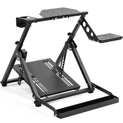 X 框架方向盘支架赛车模拟驾驶舱带座椅槽适合 Logite... — 第 1/4 张图片